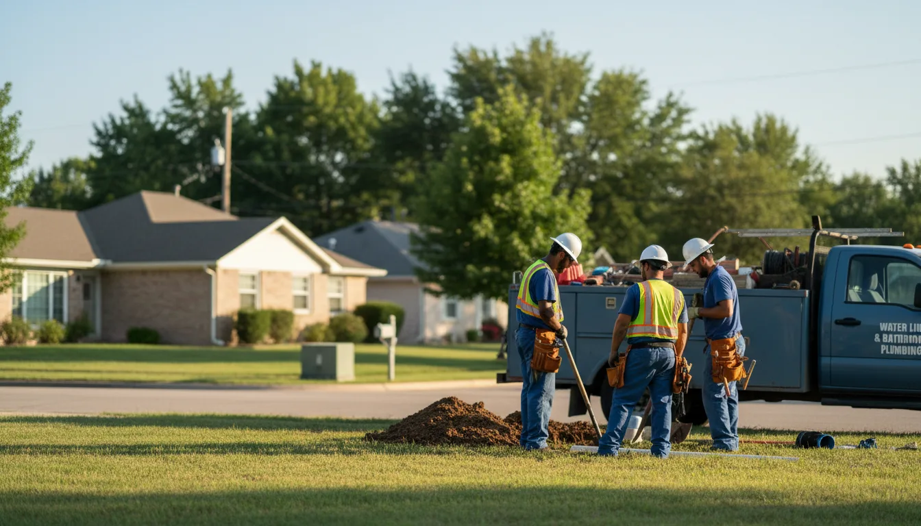 Residential water line and bathroom plumbing service in New Hudson, MI